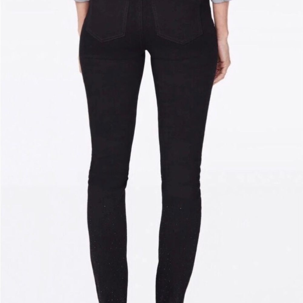 NYDJ Alina High Rise Legging Embellished Rhinestone Skinny Jeans Blue - Picture 2 of 4